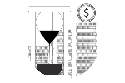 Time is money line icon