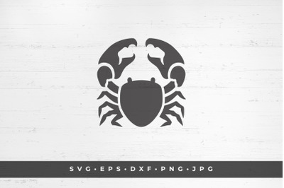 Crab seafood silhouette vector illustration