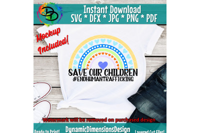 Save Our Children, In it to End it Svg, Human Trafficking awareness, R