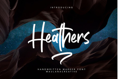 Heathers Handwritten Brush Font