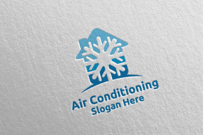 House Snow Air Conditioning and Heating Services Logo 24