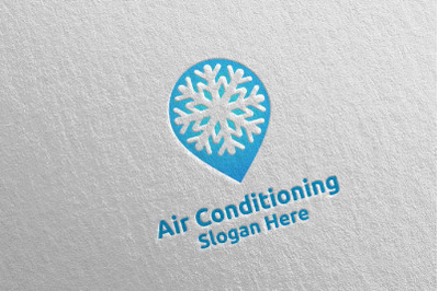 Pin Snow Air Conditioning and Heating Services Logo 25