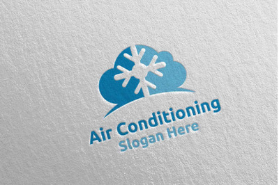 Cloud Snow Air Conditioning and Heating Services Logo 26