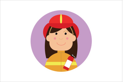 Icon Character Firefighters Female