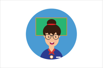 Icon Character Teacher Uniform Blue