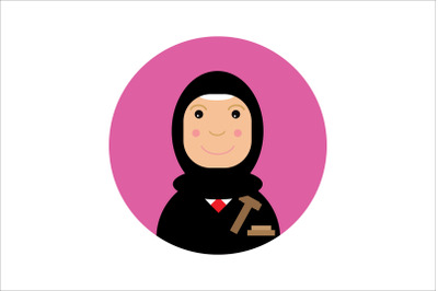 Icon Character Judge Hijab Women Pink