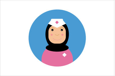 Icon Character Flight Attendant Hijab