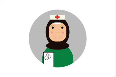 Icon Character Nurse Hijab Black Women