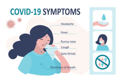 Covid-19 symptoms banners