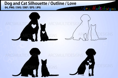 Dog and Cat vector SVG