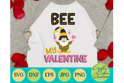 Download Valentine S Day Gnome Bee My Valentine By Crafty Mama Studios Thehungryjpeg Com 3D SVG Files Ideas | SVG, Paper Crafts, SVG File