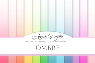 Ombre Digital Paper Backgrounds