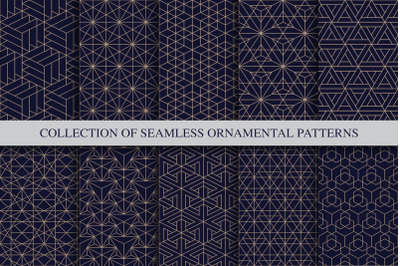 Geometric seamless oriental patterns