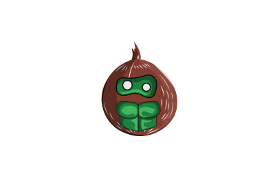 Coconut Fruit Green Lantern Cartoon Character