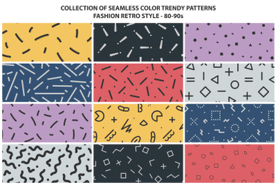 Colorful funky seamless patterns