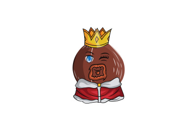 Coconut Fruit King Cartoon Character