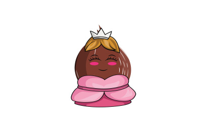 Coconut Fruit Princess Cartoon Character