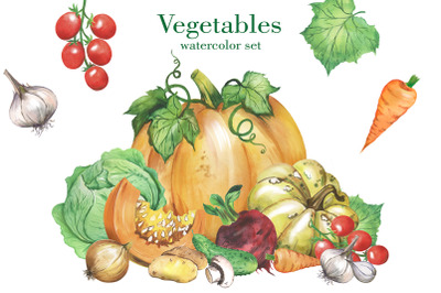 Vegetables watercolor clipart. Veggie Food, Vegetable Print, Food Art