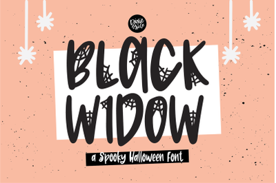 BLACK WIDOW a Webbed Halloween Font