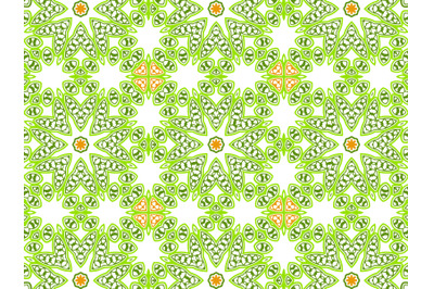 Pattern Abstract Green Orange Color Design