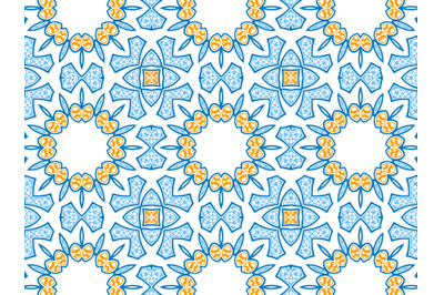 Pattern Abstract Orange Blue Color Design