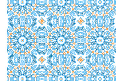Pattern Abstract Navy Blue Orange Color Design
