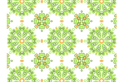 Pattern Abstract Orange Green Color