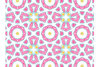 Pattern Abstract Blue Pink Orange Green Color