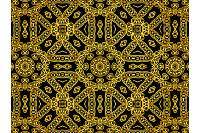 Pattern Abstract Gold Color Circle Ornament