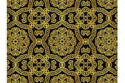 Pattern Abstract Gold Color Artistic Design