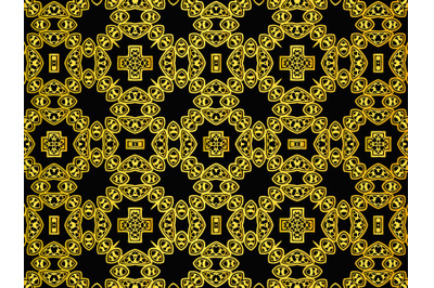 Pattern Abstract Gold Color Element Design