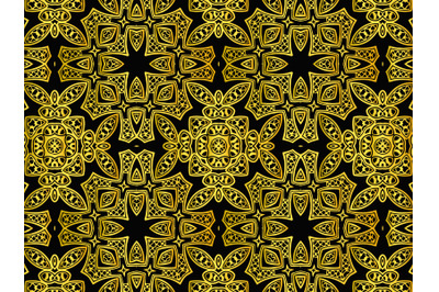 Pattern Abstract Gold Color Ethnic Design