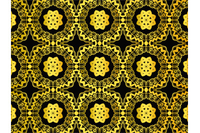 Pattern Abstract Gold Color Ethnic Design