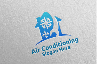 House Snow Air Conditioning and Heating Services Logo 42