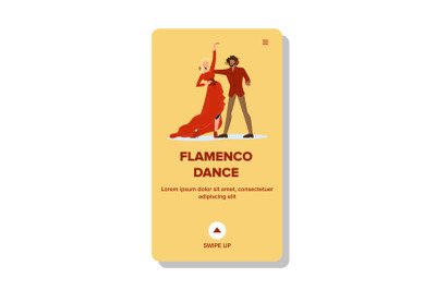 Flamenco Dance Dancing Couple Boy And Girl Vector