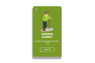 Farming Market Natural Vegetable And Fruit Vector