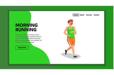 Morning Running Sport Healthcare Activity Vector Illustration