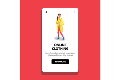 Online Clothing Shopping Store E-commerce Vector Illustration