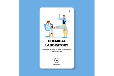 Chemists Working In Chemical Laboratory Vector Illustration