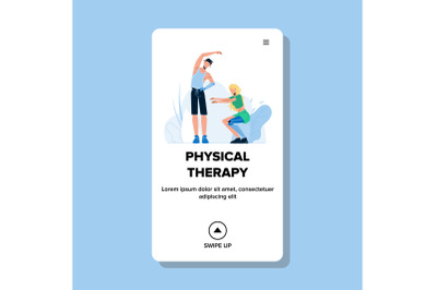 Physical Therapy After Amputation Limb Vector Illustration