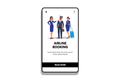 Airline Booking Service For Flying Travel Vector