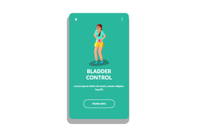 Bladder Control And Abstinence Urination Vector Illustration