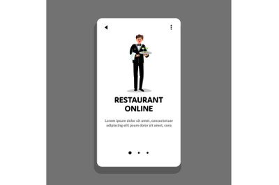 Restaurant Online Service Delivery Drinks Vector Illustration