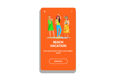 Beach Vacation And Tropical Resort Party Vector