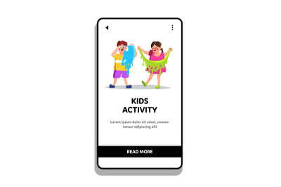 Kids Activity And Funny Leisure Play Time Vector