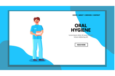 Oral Hygiene Stomatology Clinic Worker Vector Illustration