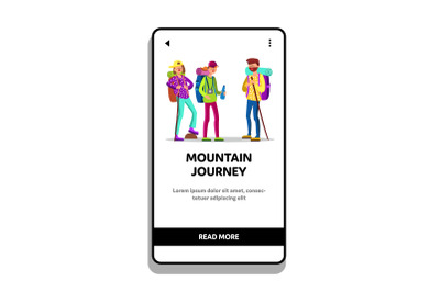 Mountain Journey And Extreme Adventure Vector Illustration