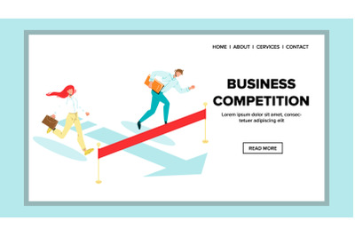 Business Competition Running Colleagues Vector Illustration Illustration