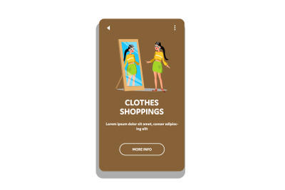 Clothes Shopping In Fashionable Luxury Shop Vector