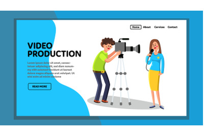 Video Production Operator And Tv Presenter Vector